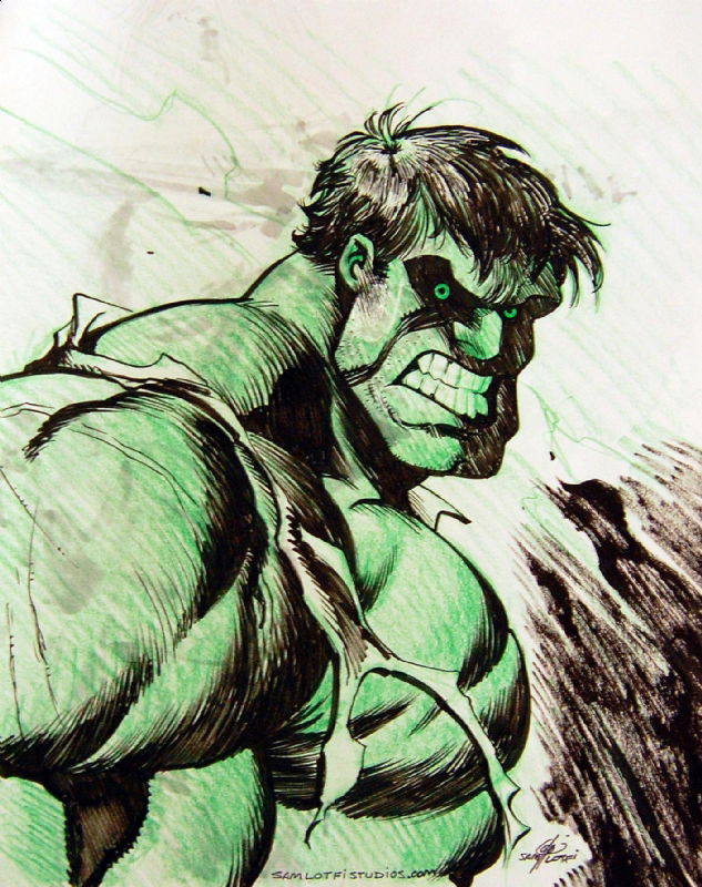 Hulk Sam Lotfi In Thomas Suhlings Hulk Sketchbook Volume Ii 1999